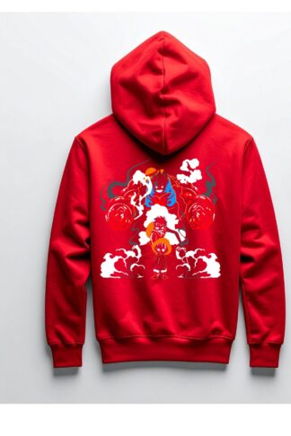 Red Flame Oversize Hoodie